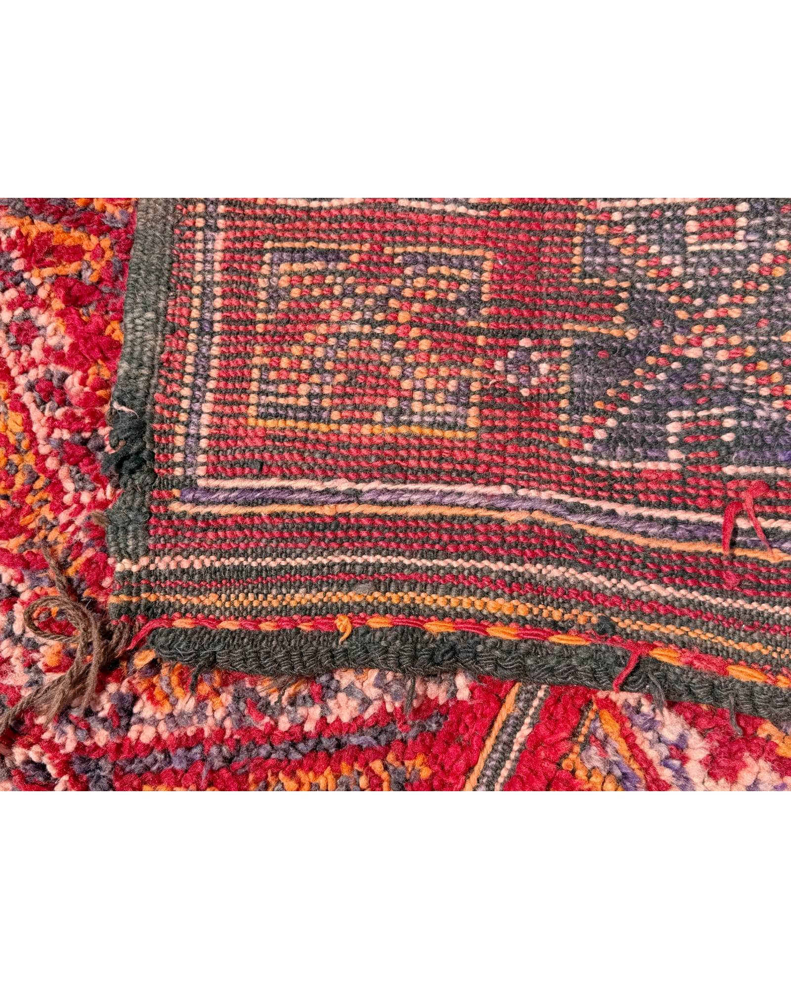 Red Vintage Moroccan Rug | 7x10 Tribal Wool