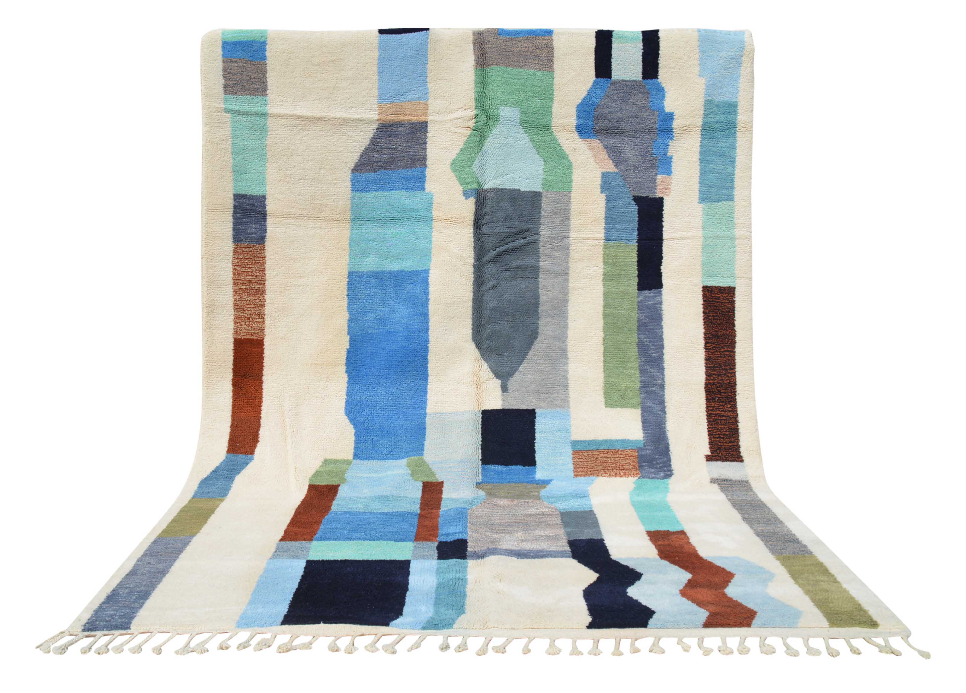 Riptide | 8'x10' Coastal Blue & Green Abstract Azilal Area Rug