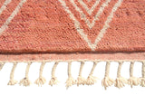 Rosewater Elegance: Handwoven Pink Zigzag Rug for Timeless Charm