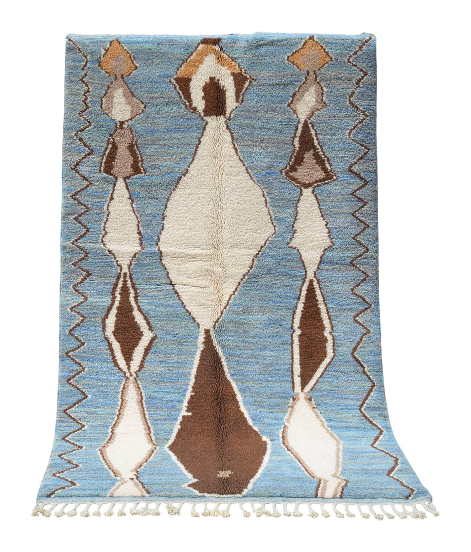 Royal Azure: Handmade Moroccan Rugs | Regal Elegance