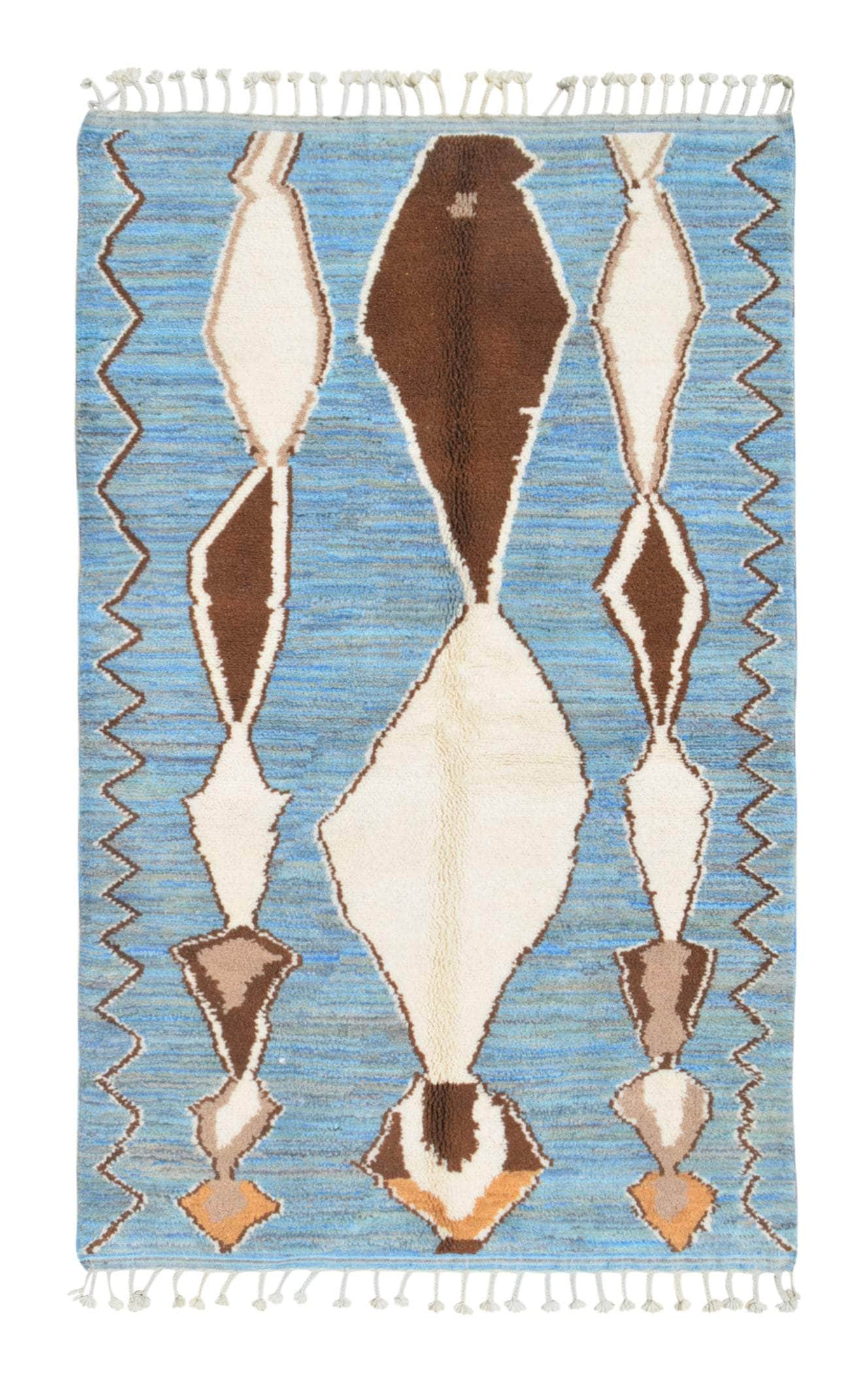 Royal Azure: Handmade Moroccan Rugs | Regal Elegance