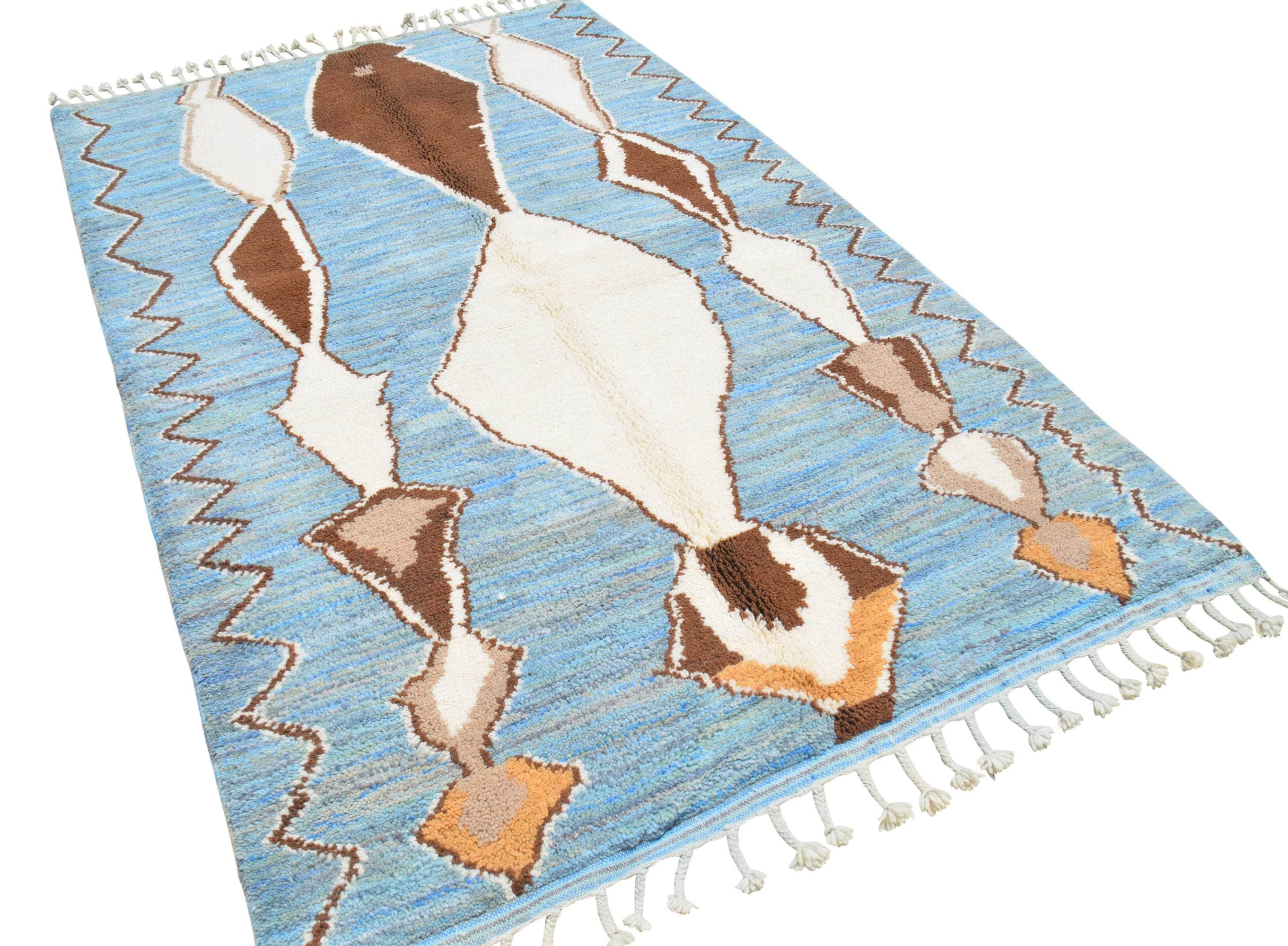 Royal Azure: Handmade Moroccan Rugs | Regal Elegance