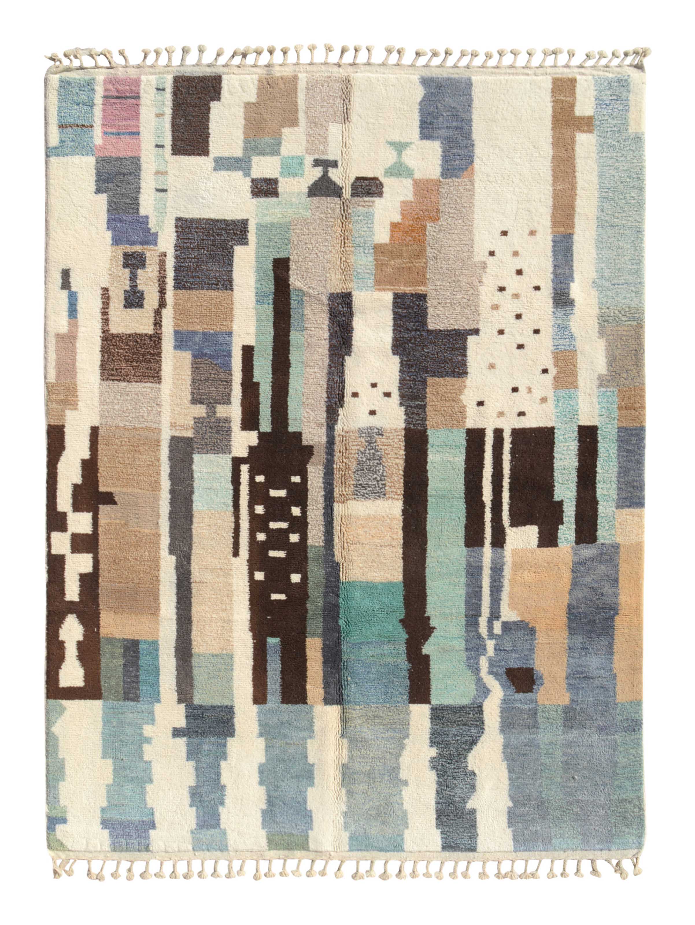 Skyline - Contemporary Azilal Blue Handmade Rug