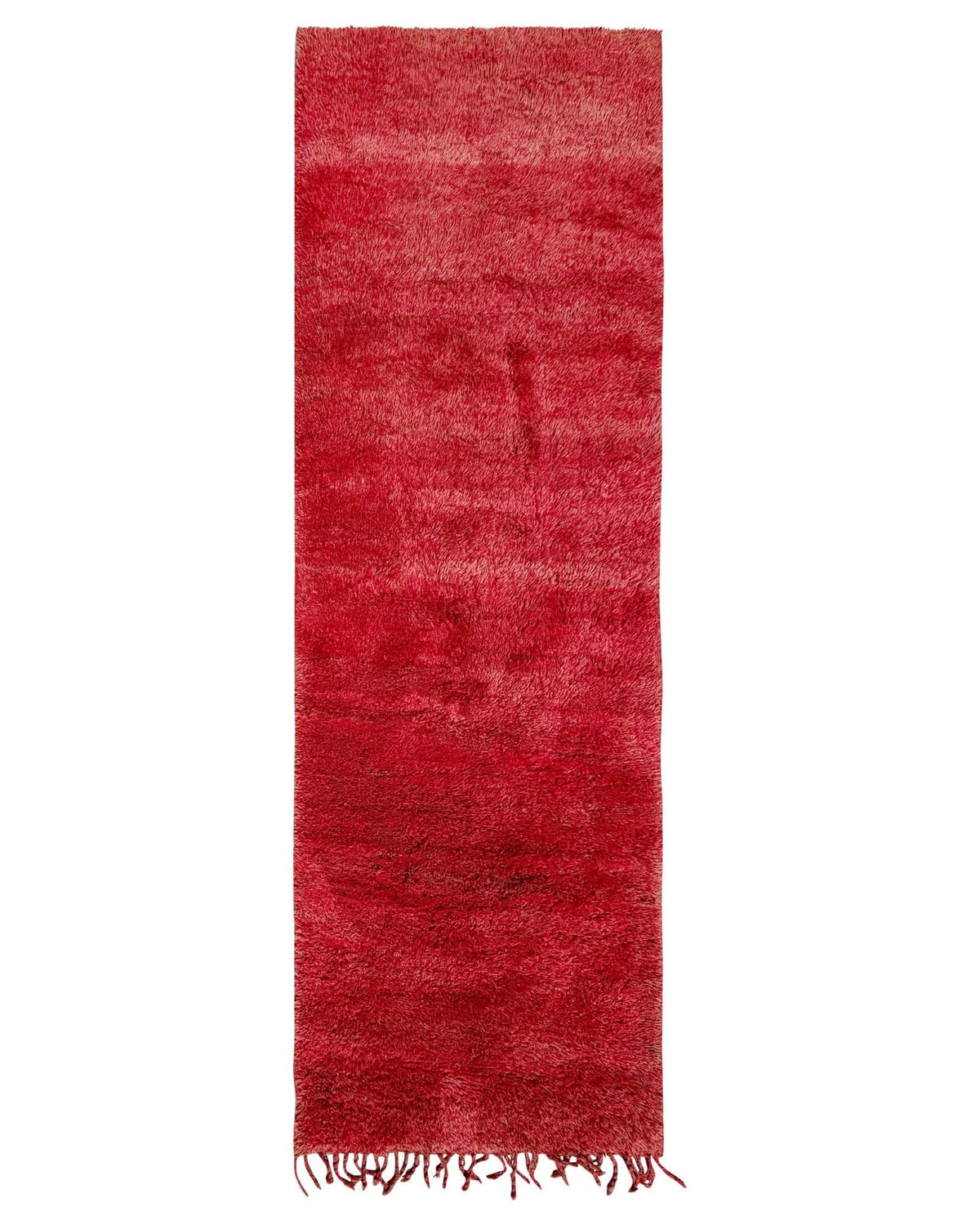 Solid Red Vintage Moroccan Runner | 3x10