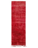 Solid Red Vintage Moroccan Runner | 3x10