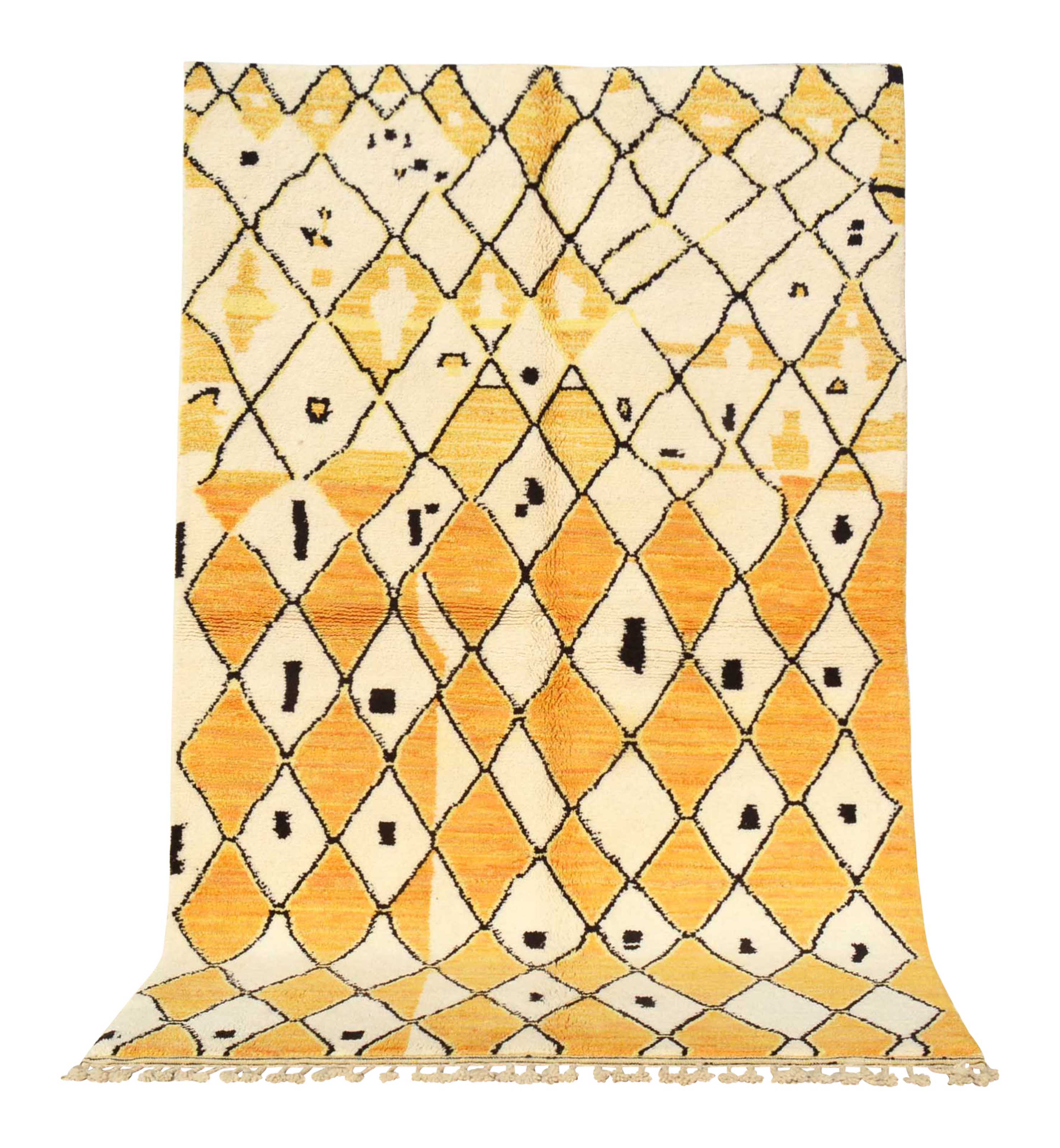 Sunflare - Luxurious Yellow Diamonds Rug | Illuminate Collective