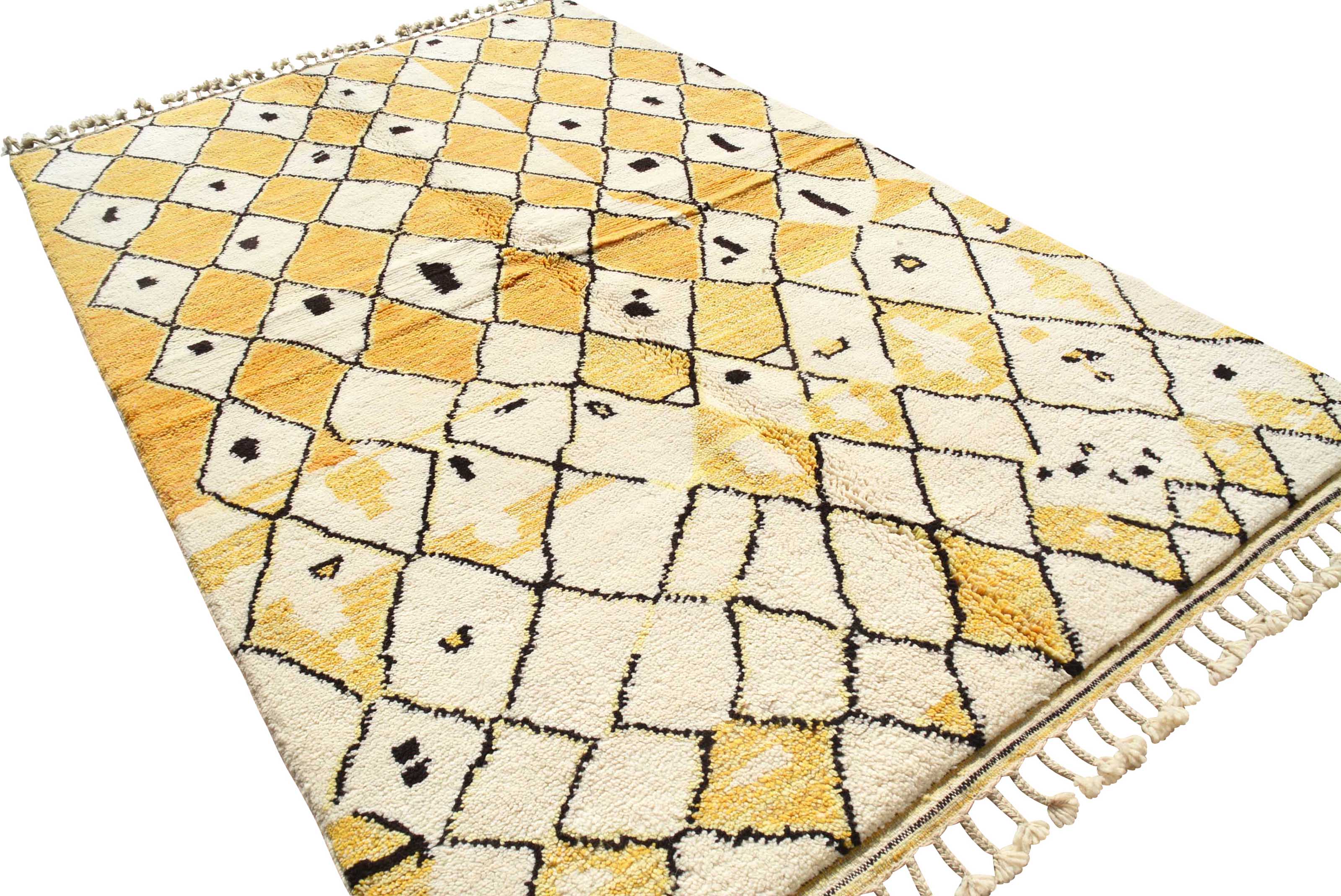 Sunflare - Luxurious Yellow Diamonds Rug | Illuminate Collective