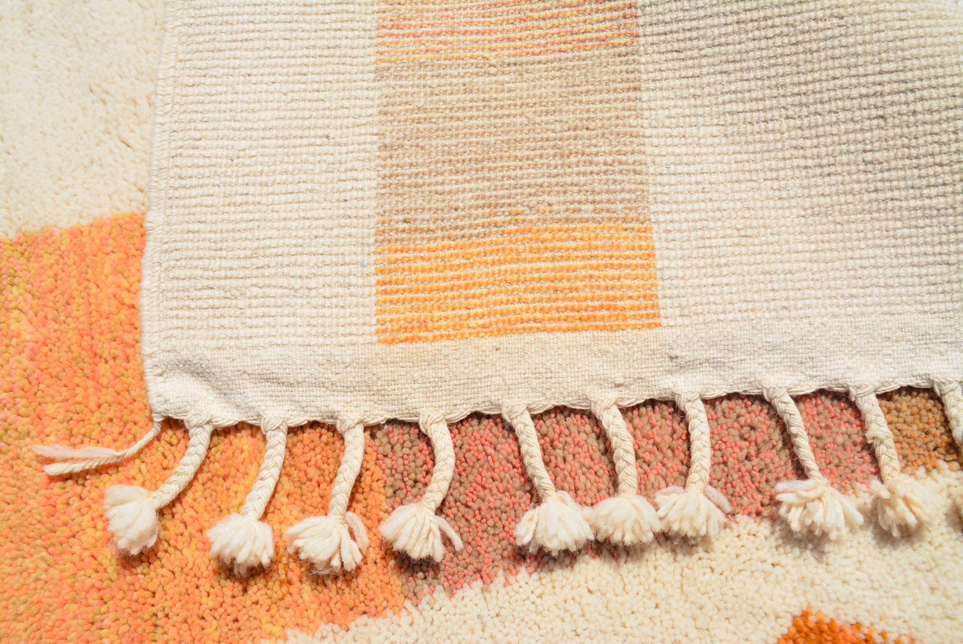 Sunset Geometry | 8'x10' Orange & Pink Abstract Boujaad Area Rug