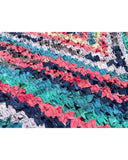 Teal & Pink Vintage Moroccan Rag Rug | 5x8