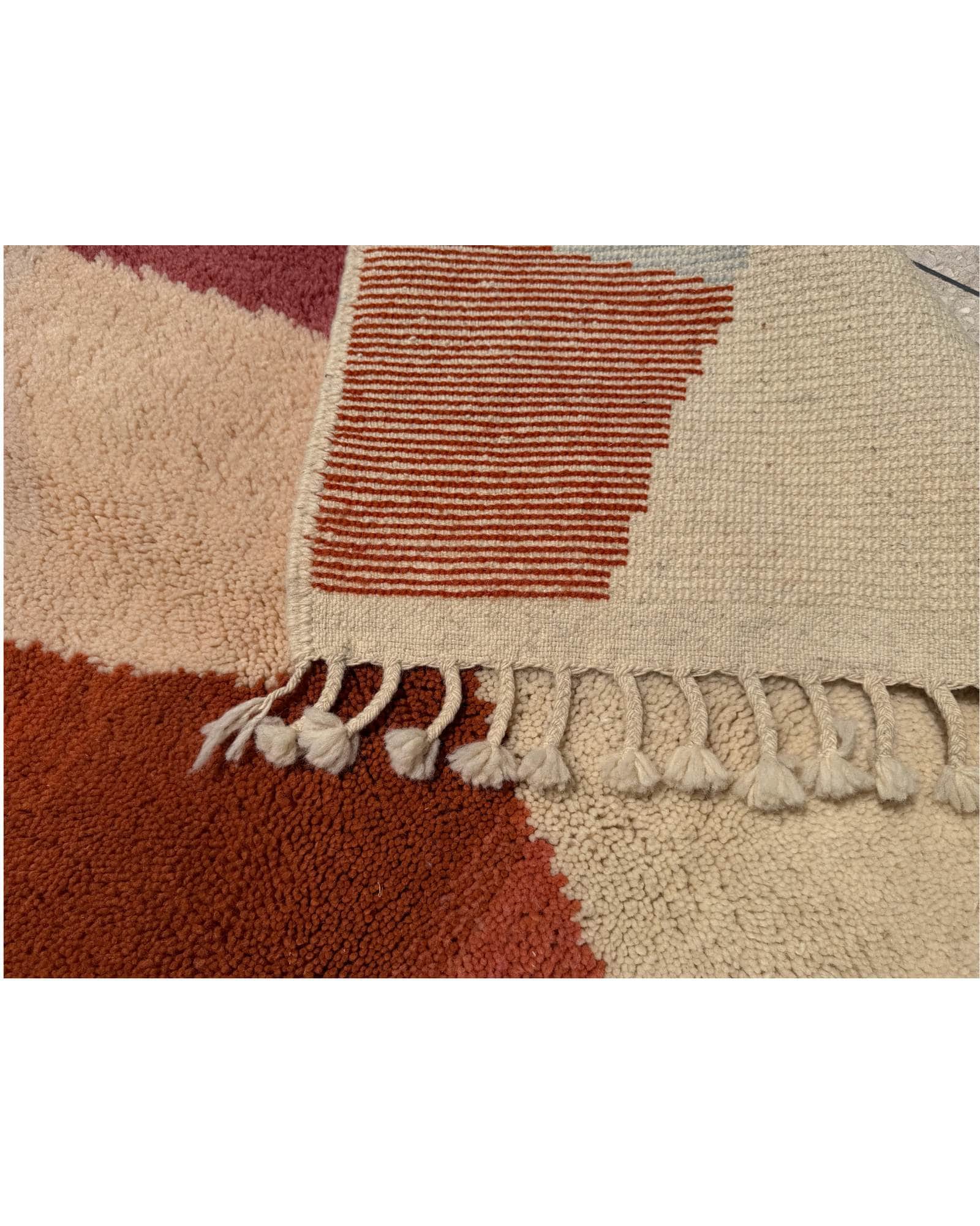 Terracotta Abstract Handmade Moroccan Rug | 6x9