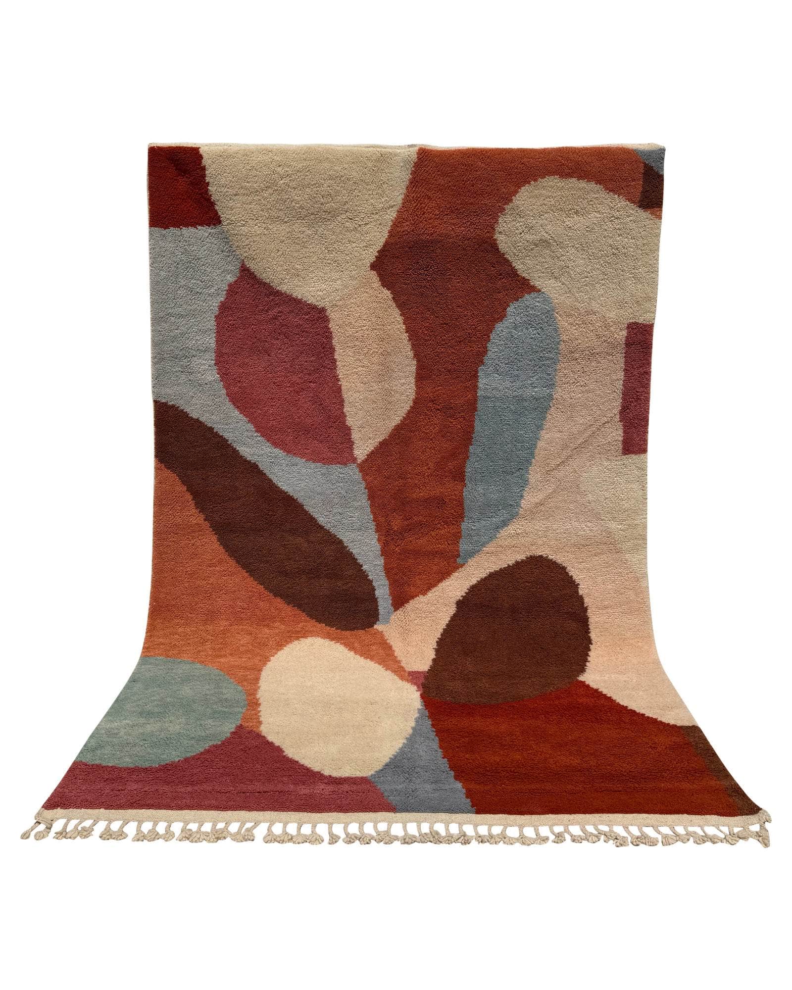 Terracotta Abstract Handmade Moroccan Rug | 6x9