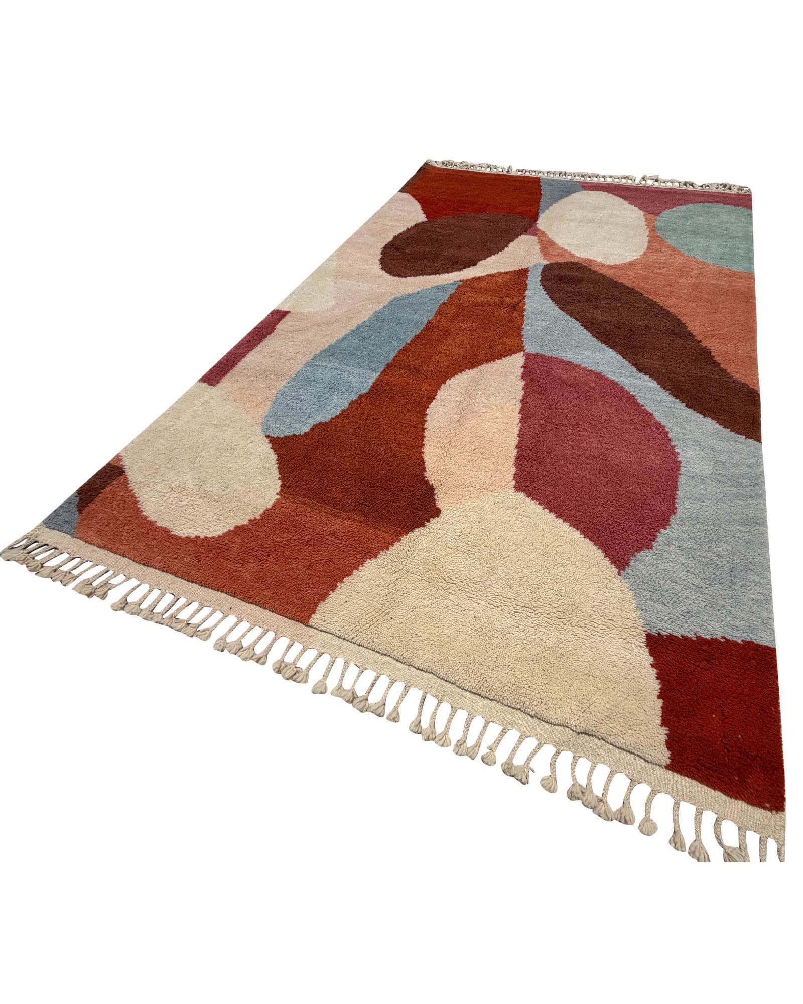 Terracotta Abstract Handmade Moroccan Rug | 6x9