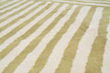 The Magic | 8'x10' Light Green & White Striped Moroccan Area Rug