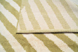 The Magic | 8'x10' Light Green & White Striped Moroccan Area Rug