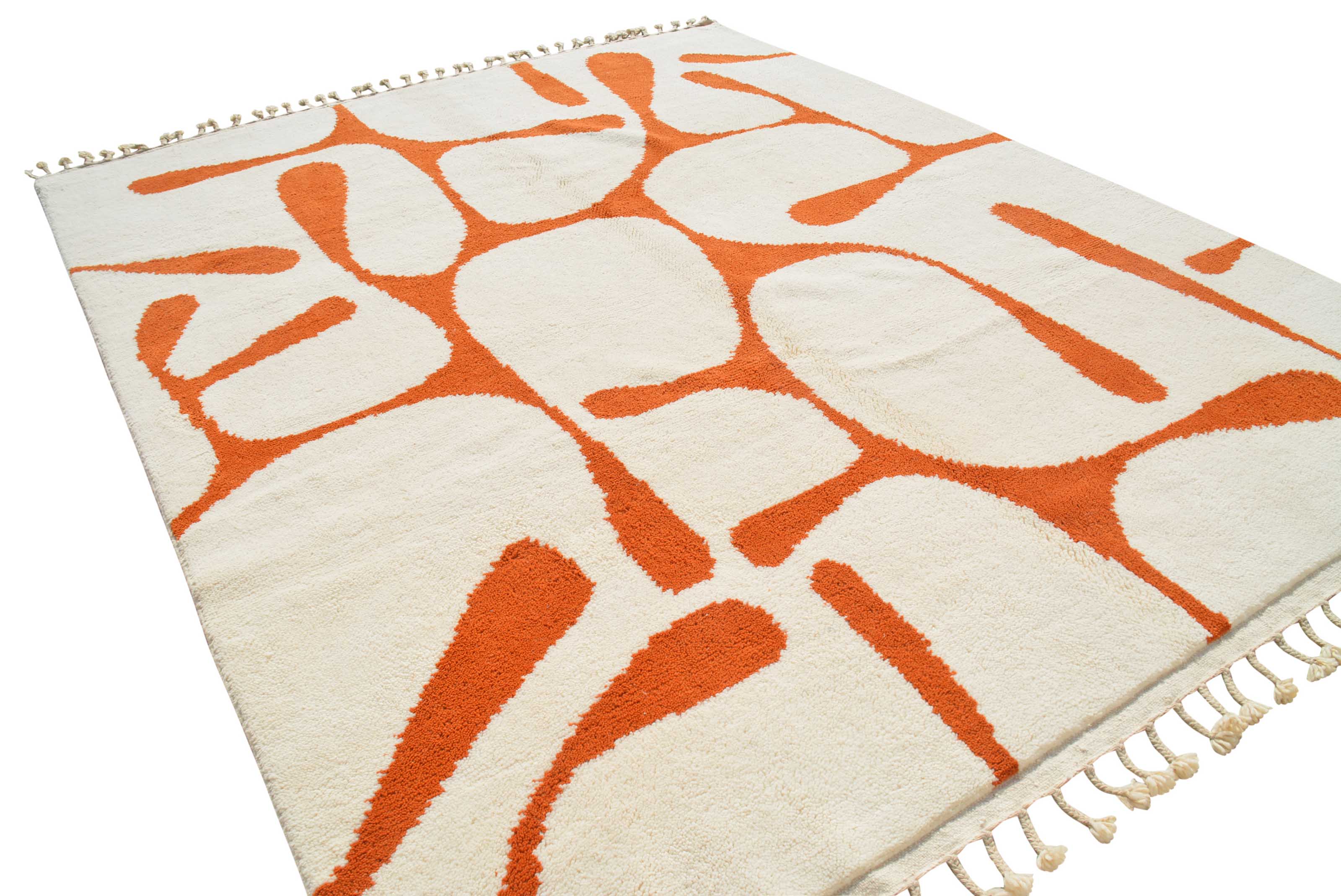 Vesper | 8'x10' Honey Gold & Cream Abstract Lattice Area Rug