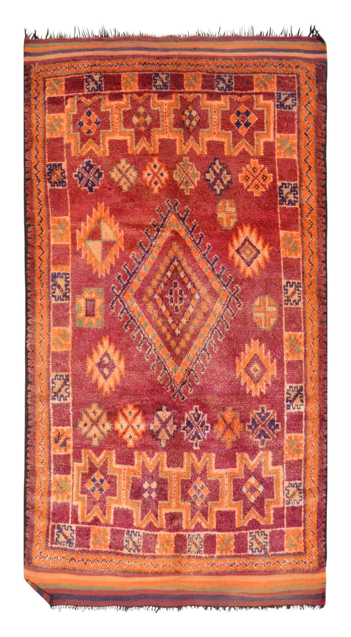 Vintage Moroccan Rug Heritage Treasures | Authentic Vintage Moroccan Rug with Rich History illuminate collective