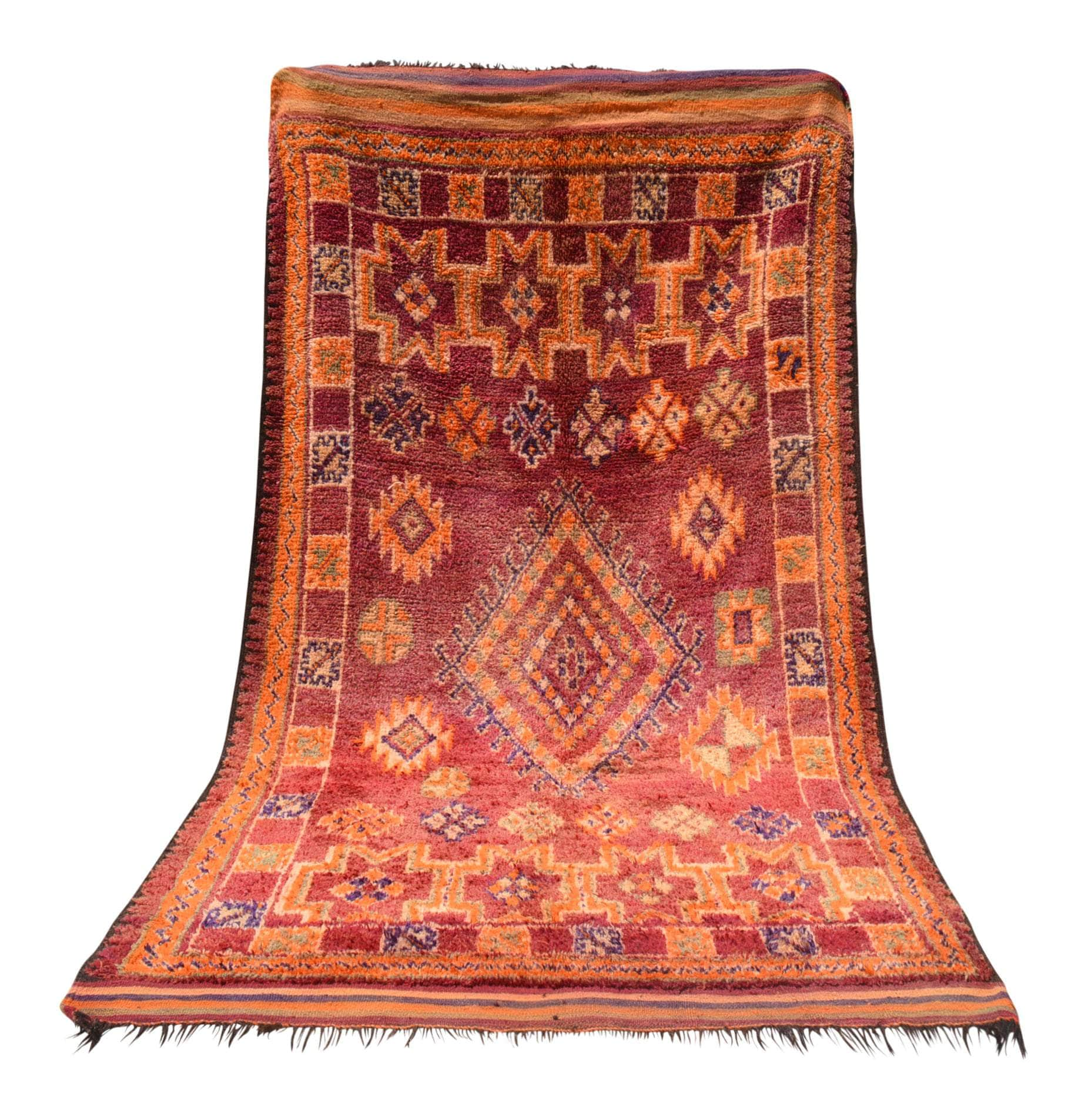 Vintage Moroccan Rug Heritage Treasures | Authentic Vintage Moroccan Rug with Rich History illuminate collective