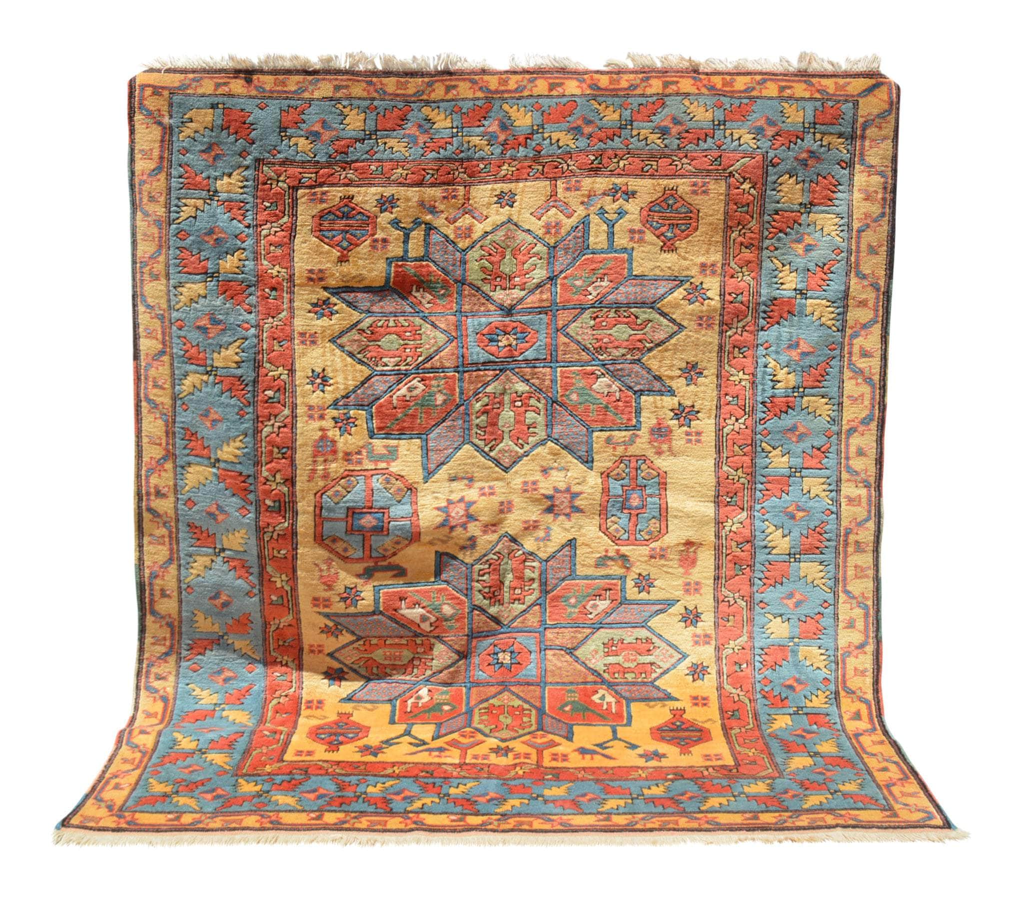 Vintage Oasis | Handmade Moroccan Rug with Intricate Patterns