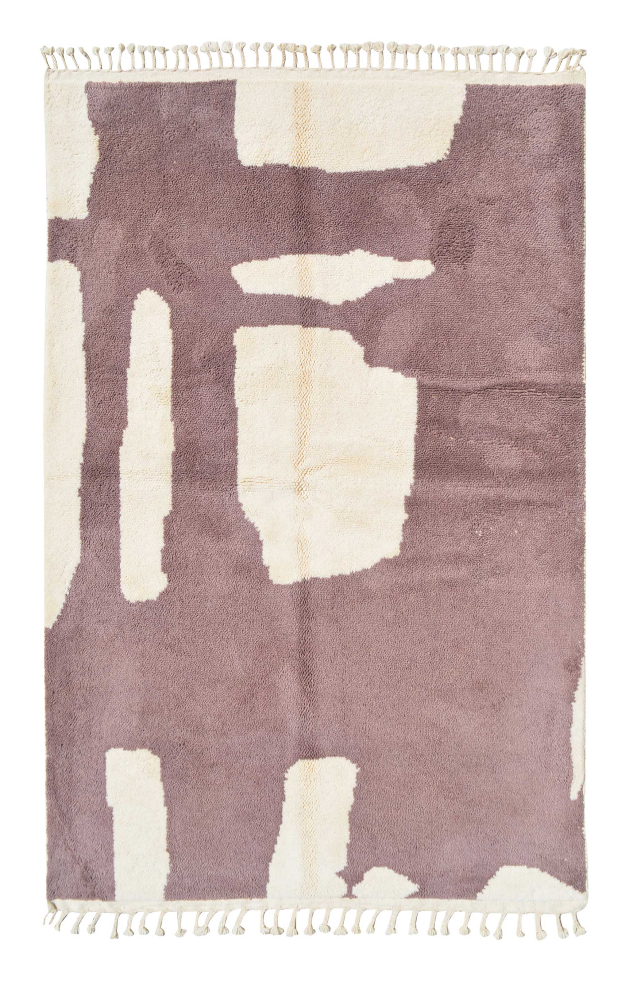Violet Vision | 6'x9' Abstract Purple & Cream Boujaad Area Rug