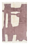 Violet Vision | 6'x9' Abstract Purple & Cream Boujaad Area Rug