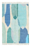 Winter Break | 6'x9' Abstract Blue & Green Azilal Area Rug