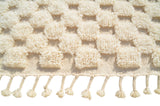 Winter Whispers | 6'x9' Textured Ivory & White Berber Area Rug