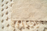 Winter Whispers | 6'x9' Textured Ivory & White Berber Area Rug