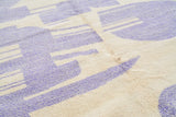 Wonderscapes | 8'x10' Dusty Purple & Cream Modern Abstract Area Rug