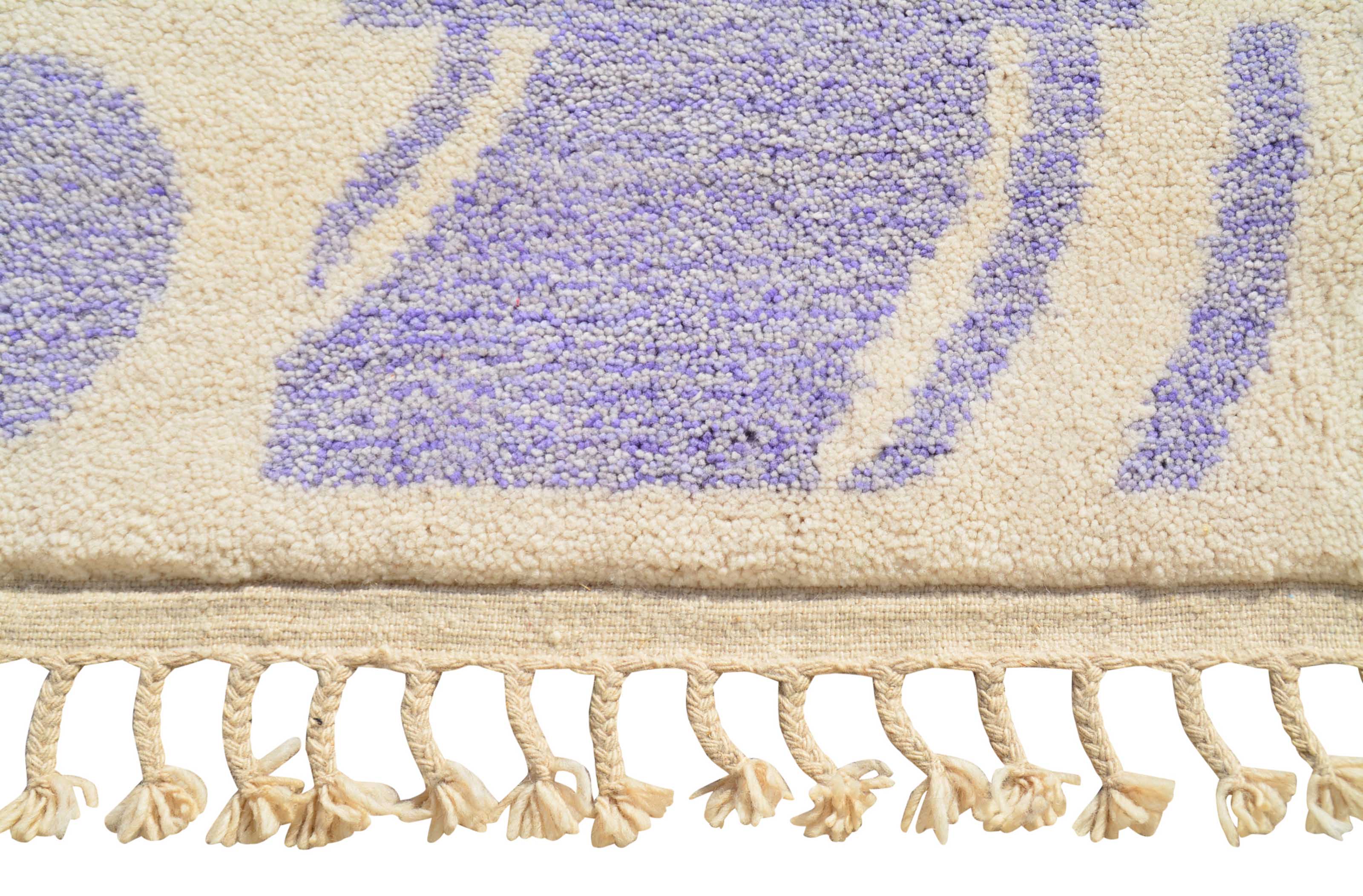 Wonderscapes | 8'x10' Dusty Purple & Cream Modern Abstract Area Rug