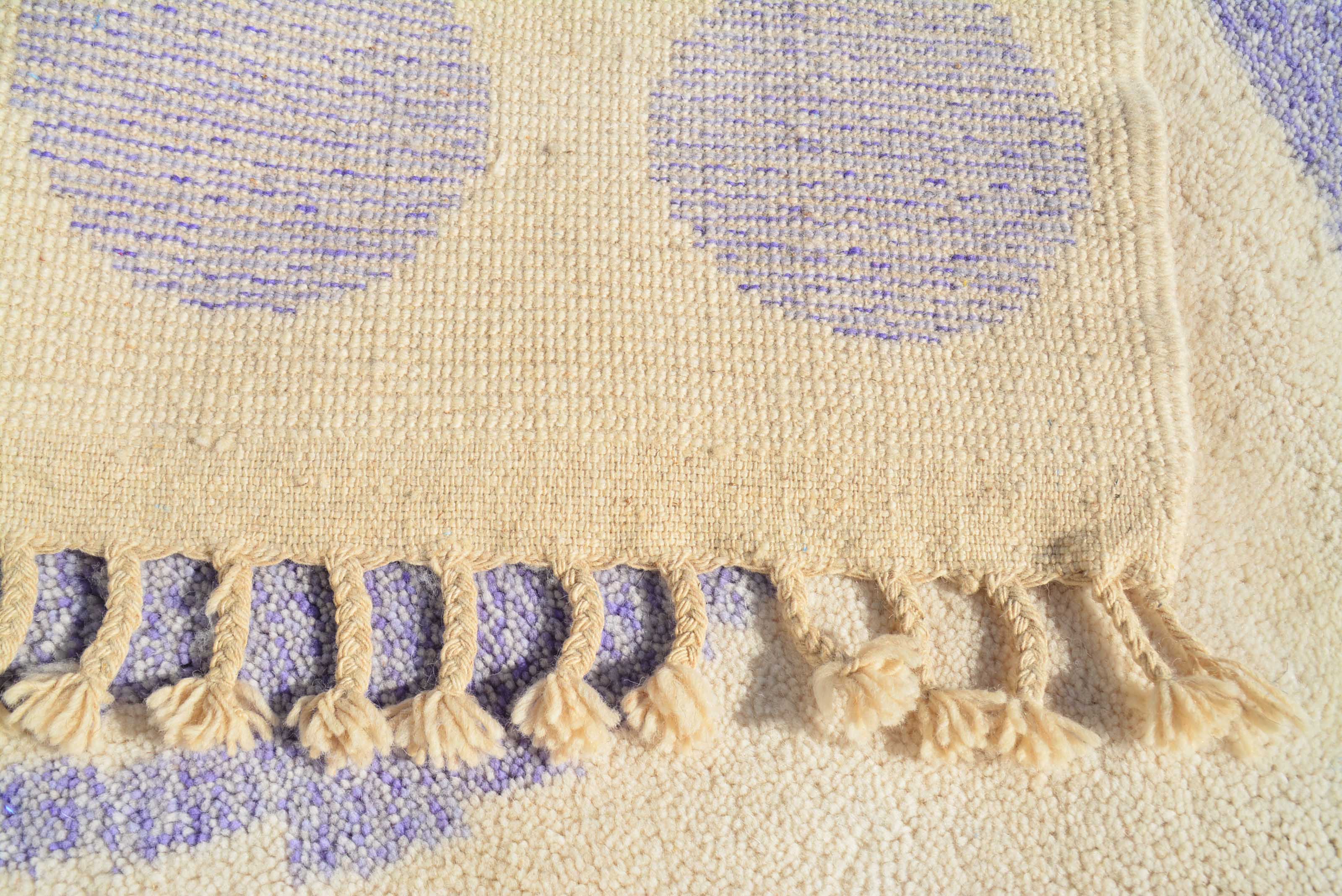 Wonderscapes | 8'x10' Dusty Purple & Cream Modern Abstract Area Rug