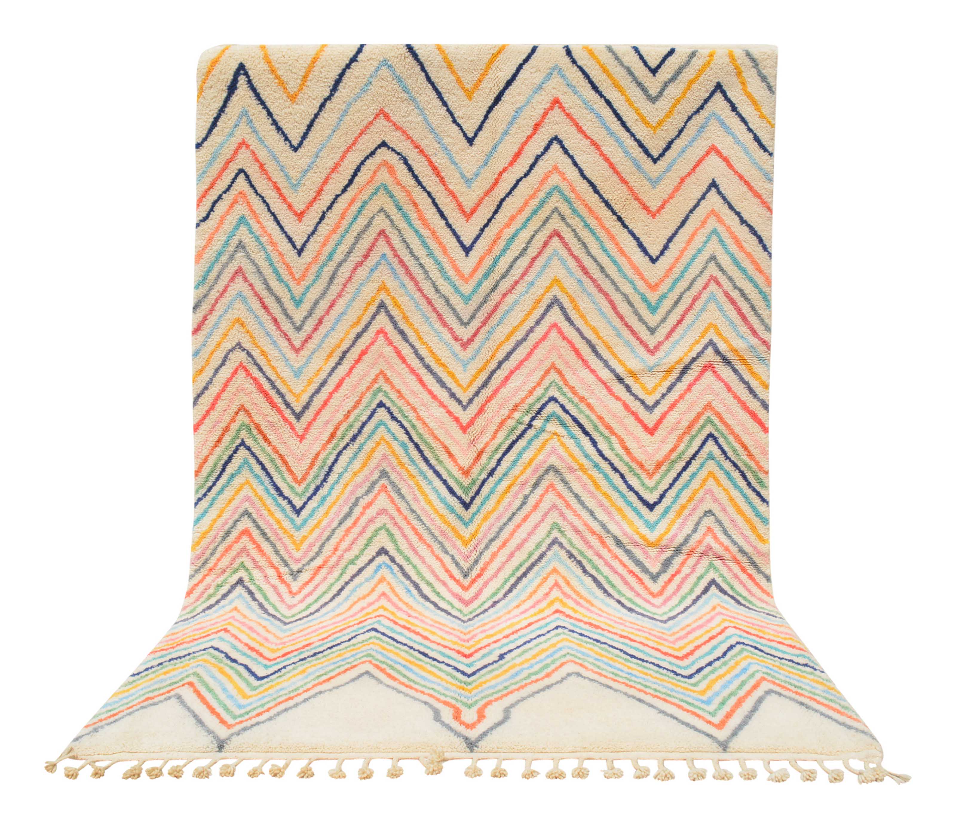 Zigzag Carnival Moroccan Area Rug - Vibrant Elegance | Illuminate Collective