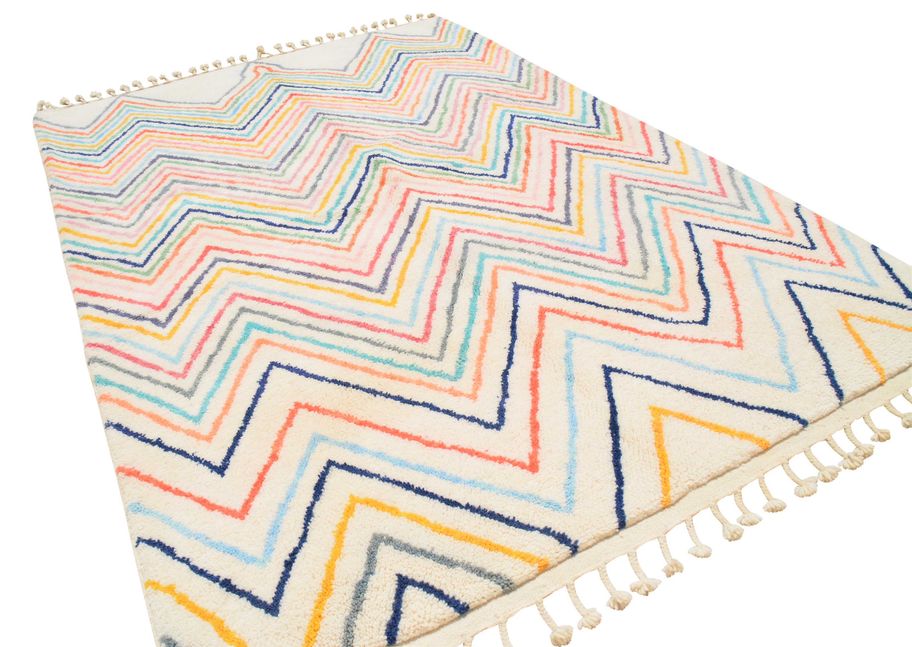 Zigzag Carnival Moroccan Area Rug - Vibrant Elegance | Illuminate Collective