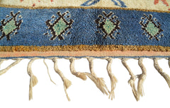 Vintage Moroccan Rug Blue and White Rugs | Grey and Blue  illuminate collective