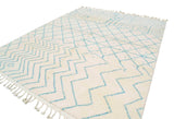 Aqua Lines Handmade Rug