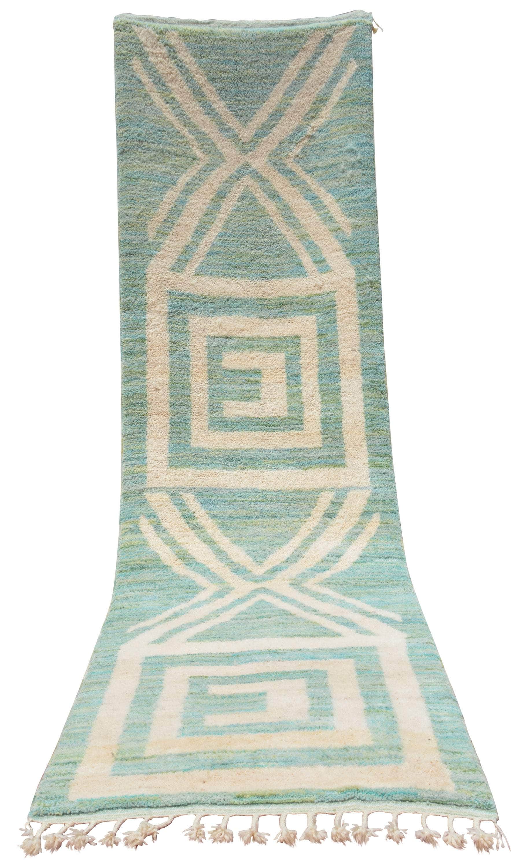 Aqua Runner Kuba I Moroccan Rug Living Room
