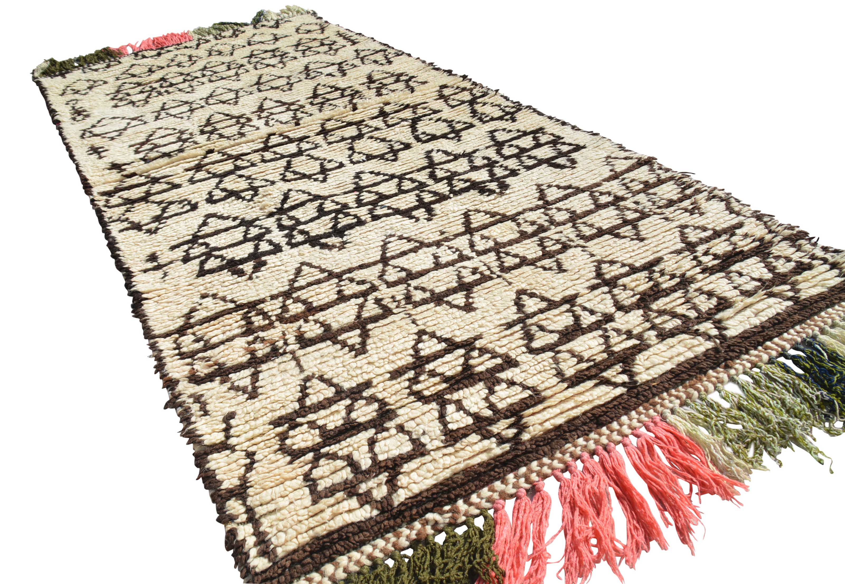 Black And White Rug - Vintage Moroccan Rug - Illuminate Collective