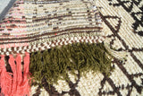 Black And White Rug - Vintage Moroccan Rug - Illuminate Collective