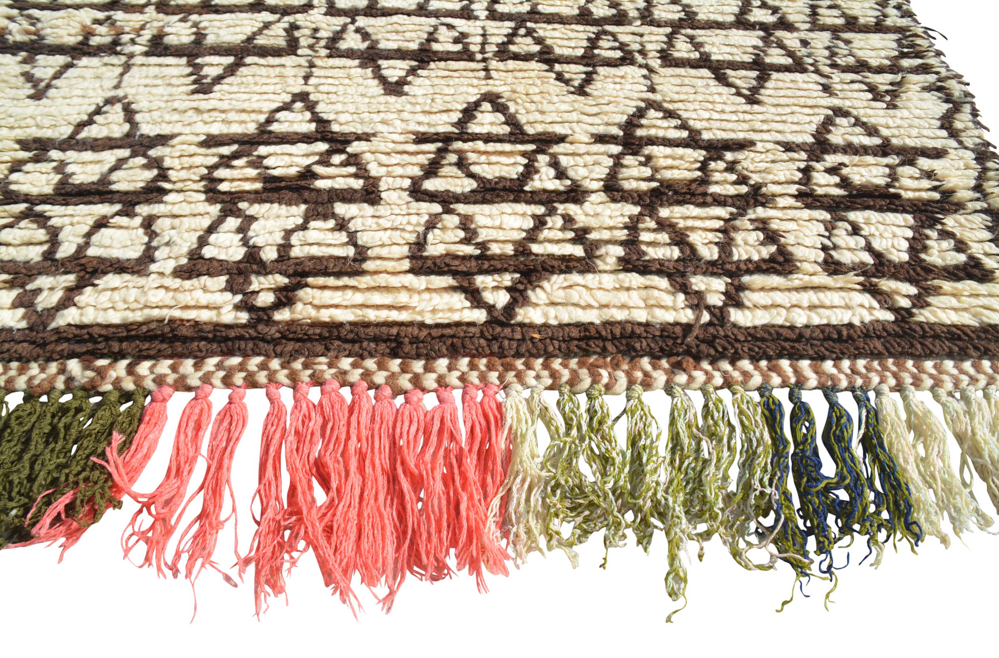 Black And White Rug - Vintage Moroccan Rug - Illuminate Collective