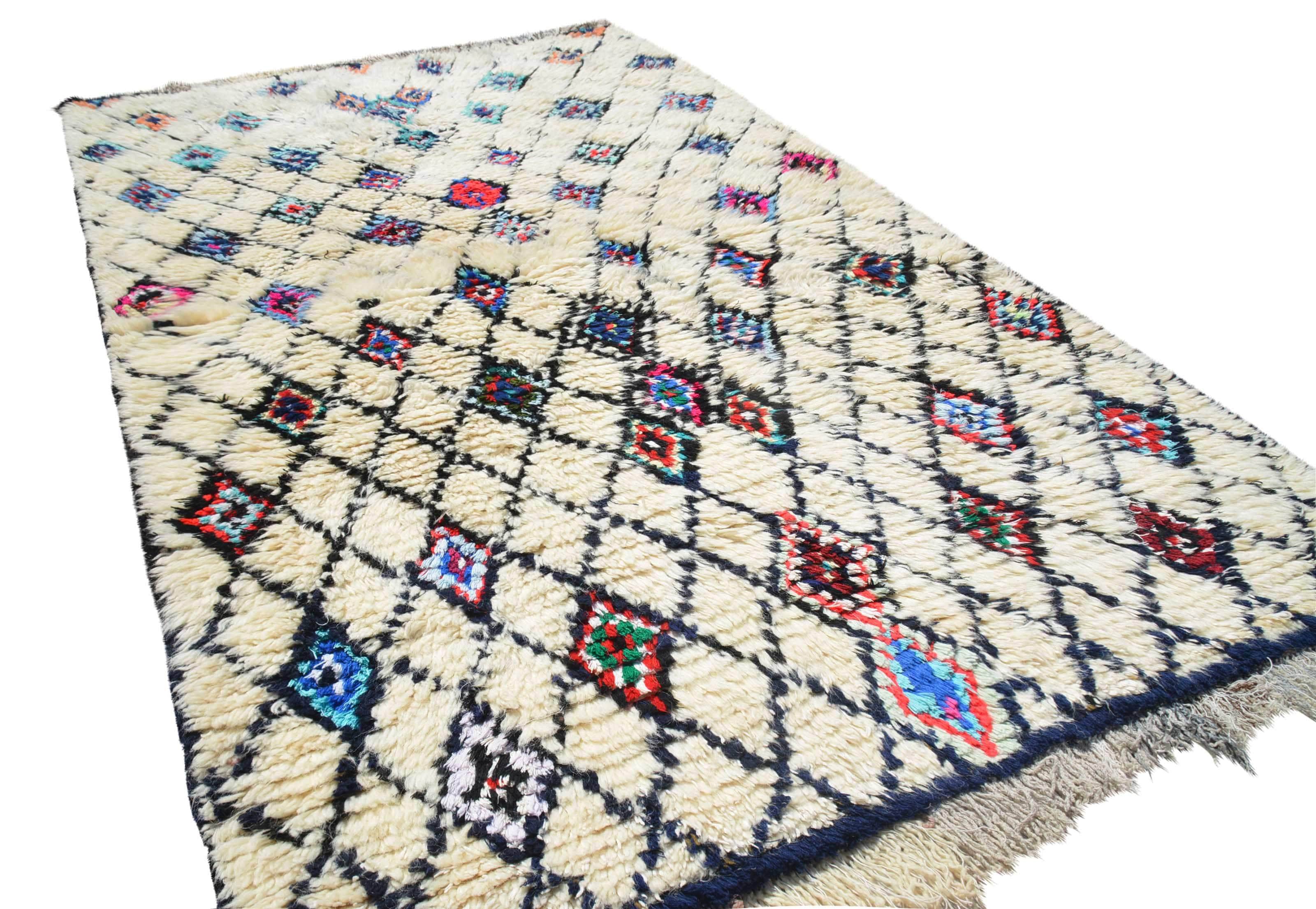 Blue And White Rugs - Vintage Rug - Illuminate Collective