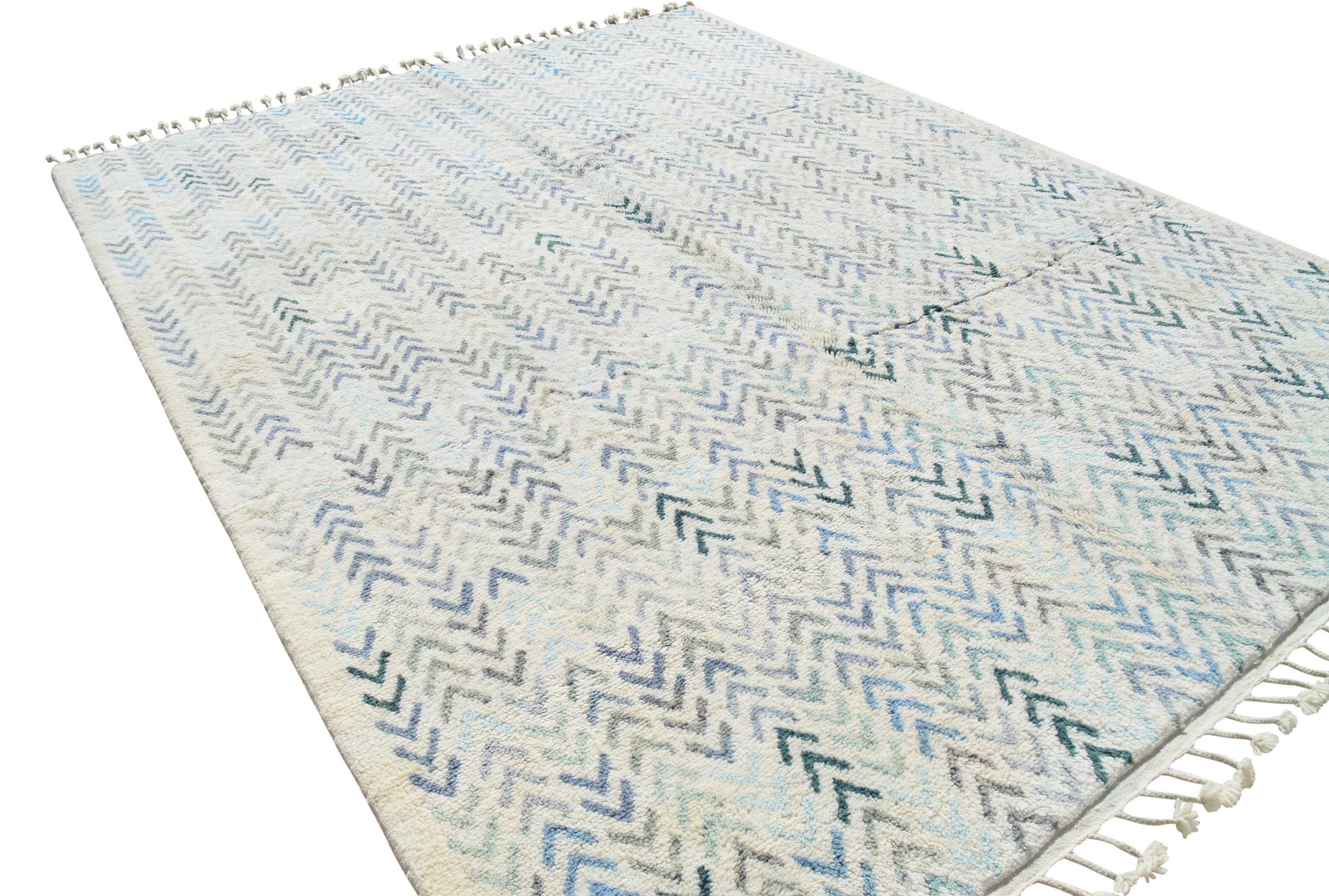 Blue Arrows Handmade Rug - Add a Modern Touch to Your Home
