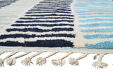 Blue Columns Handmade Rug I Moroccan outdoor rugs