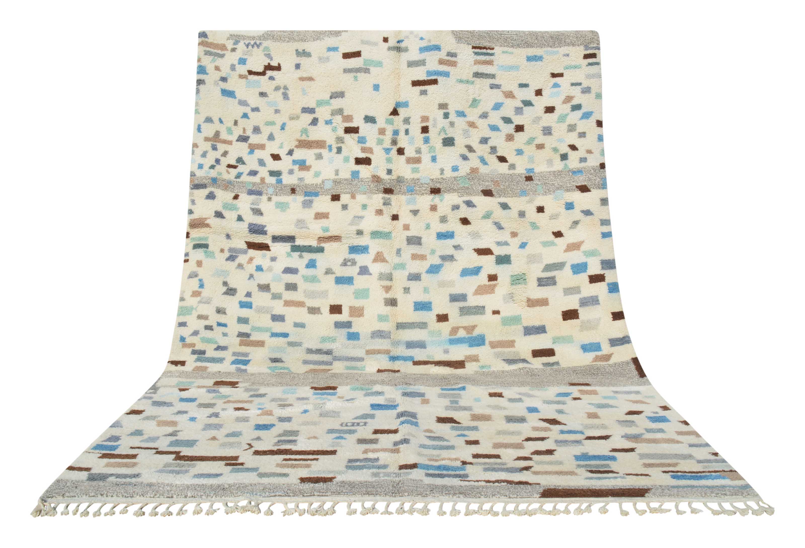 Blue Dotted Delight Handmade Rug - Add Charm and Elegance to Your Home