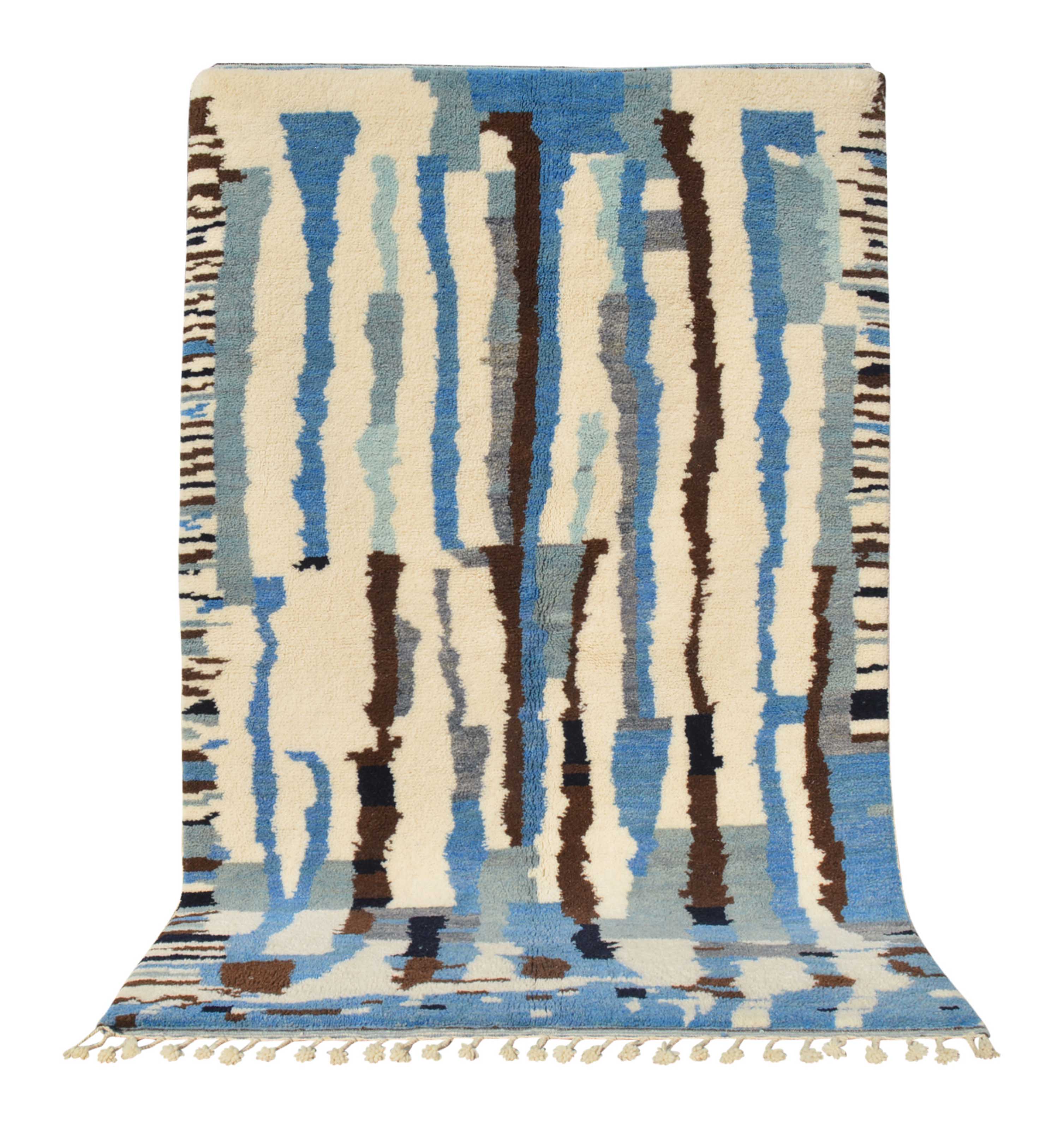 Blue Haven - Handmade Moroccan Rug with Blue Addal Design - Add a touch of serenity to your home