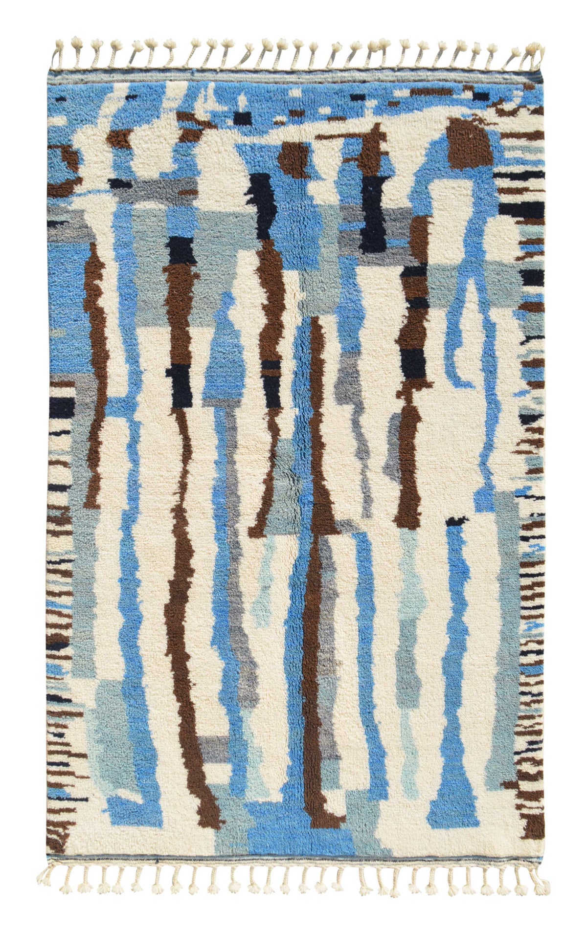 Blue Haven - Handmade Moroccan Rug with Blue Addal Design - Add a touch of serenity to your home