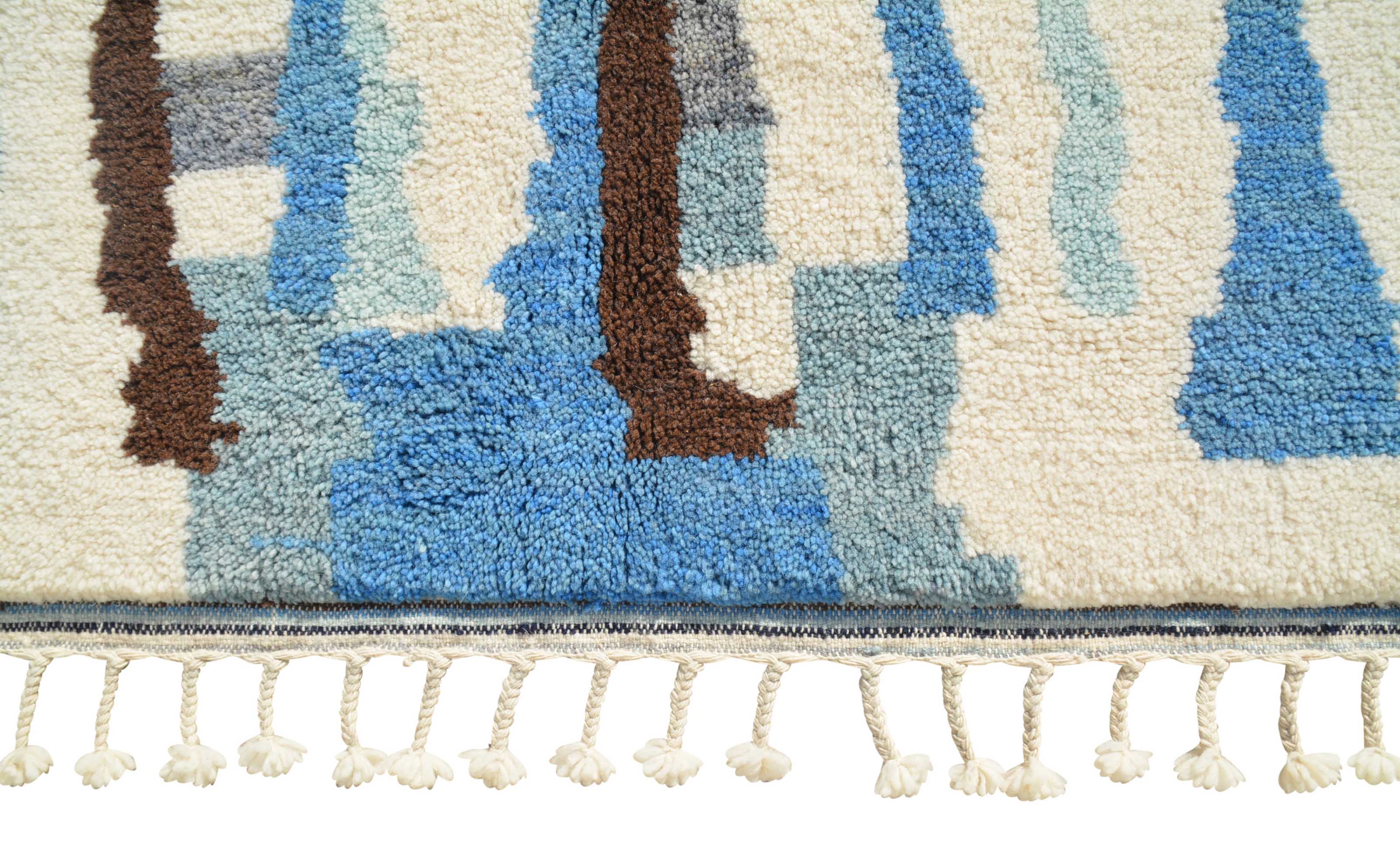 Blue Haven - Handmade Moroccan Rug with Blue Addal Design - Add a touch of serenity to your home