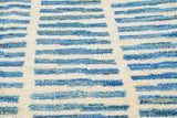 Blue lines Handmade Rug
