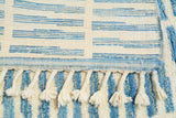 Blue lines Handmade Rug