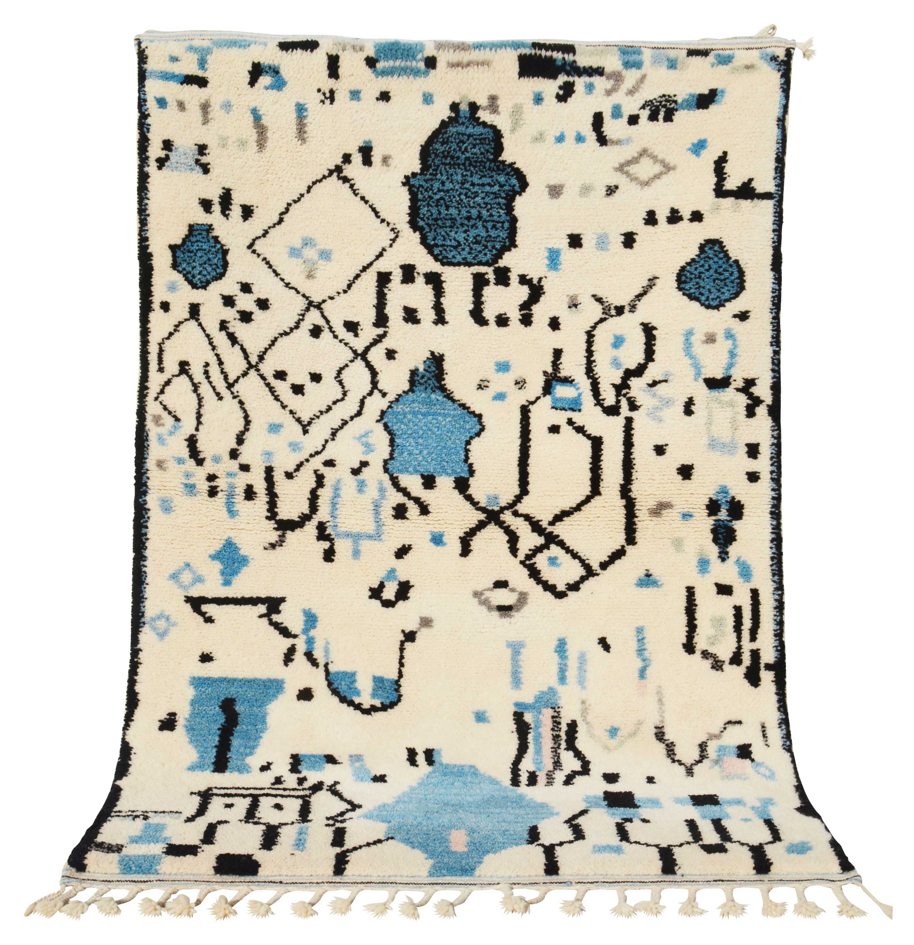 Blue Rugs For Living Room | Shop Handmade Moroccan Rug