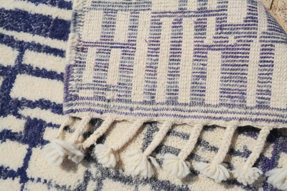 Blue stripes Moroccan Rug | Modern Moroccan Rugs 