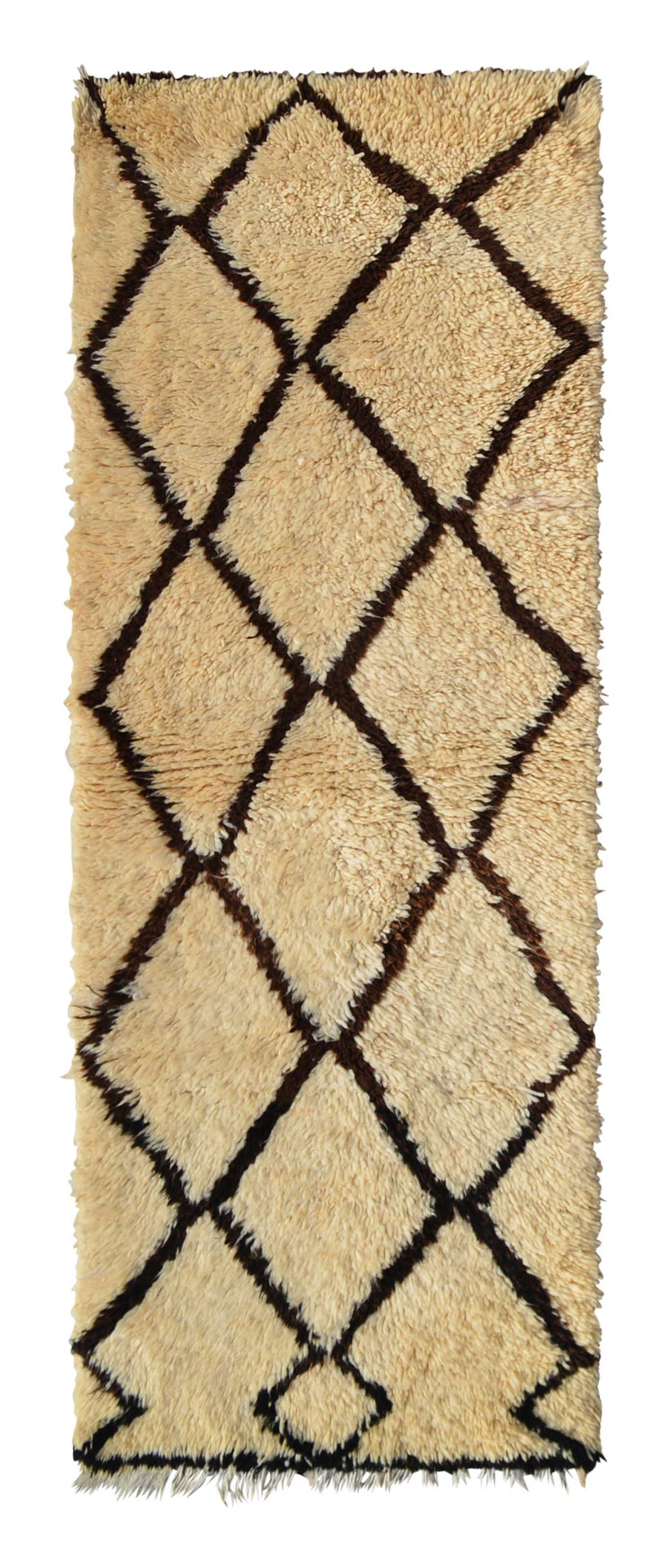 Brown And Black Rugs-Vintage Moroccan Rug